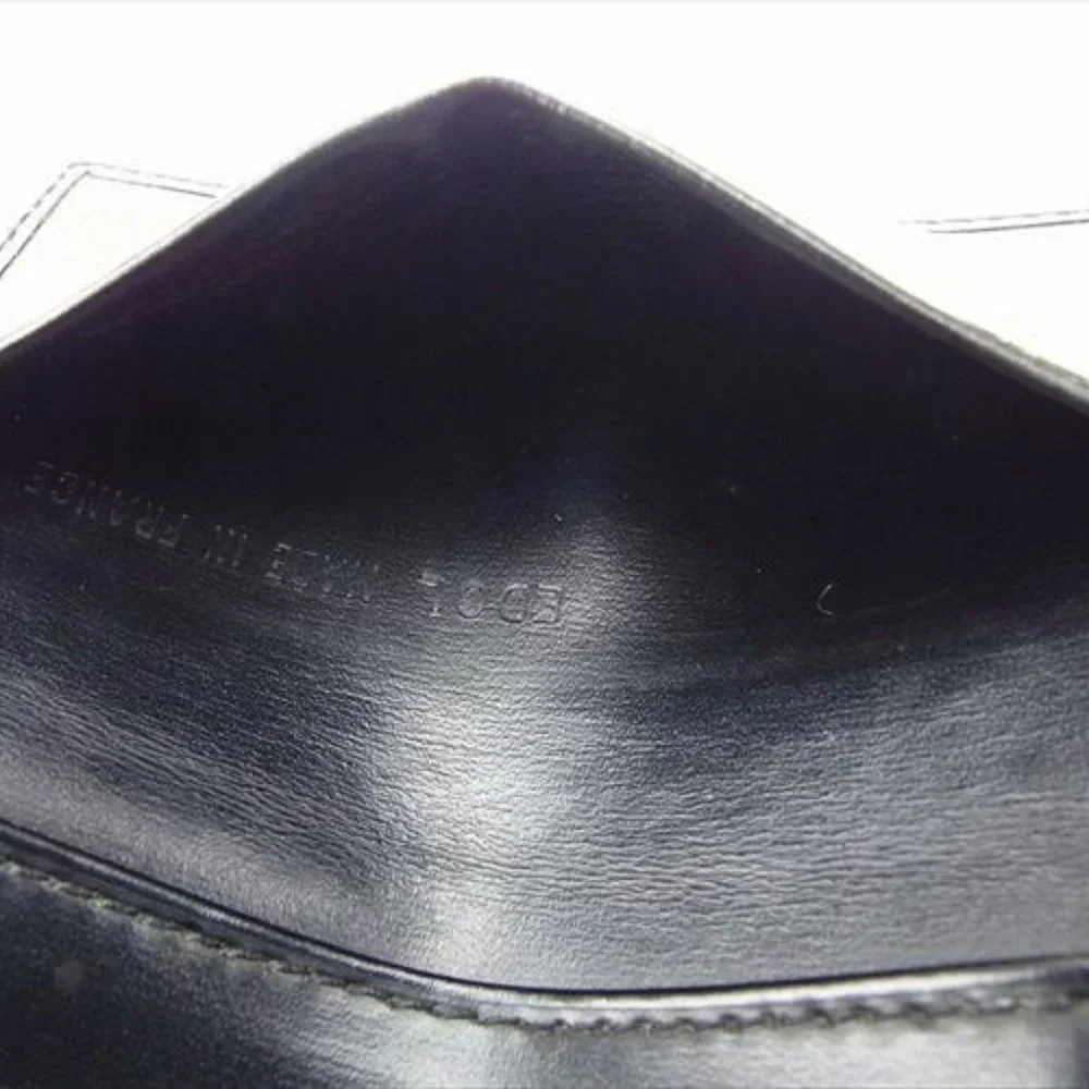 Cartier Key case Key holder Black Silver leather Woman Authentic Used